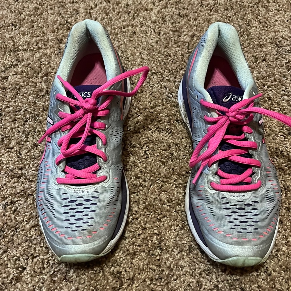 ASICS tennis shoes.